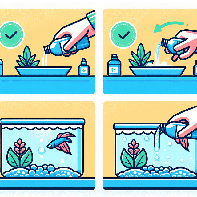 adding water conditioner to betta fish tank