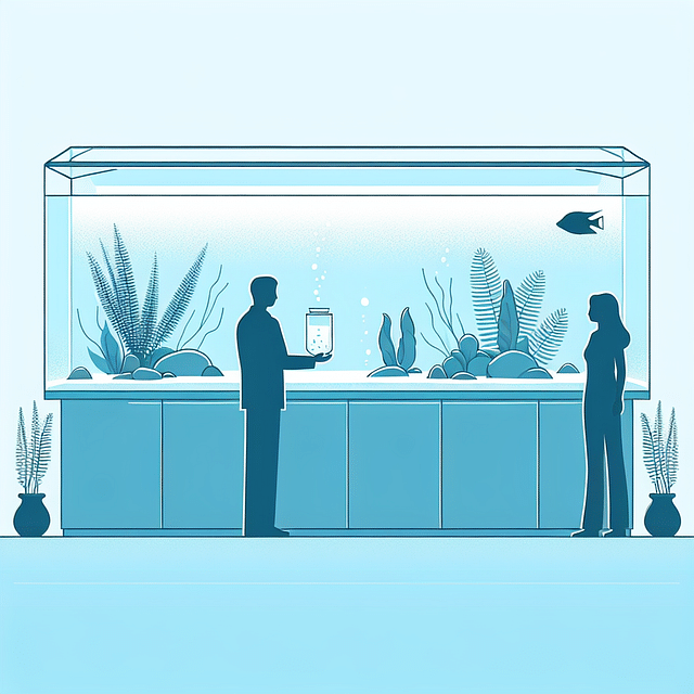 spacious and clear fish tank