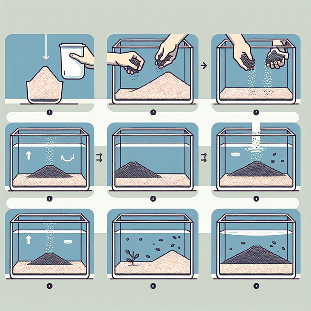 gravel substrate in an aquarium