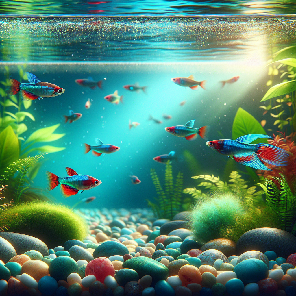 Neon Tetras with Betta
