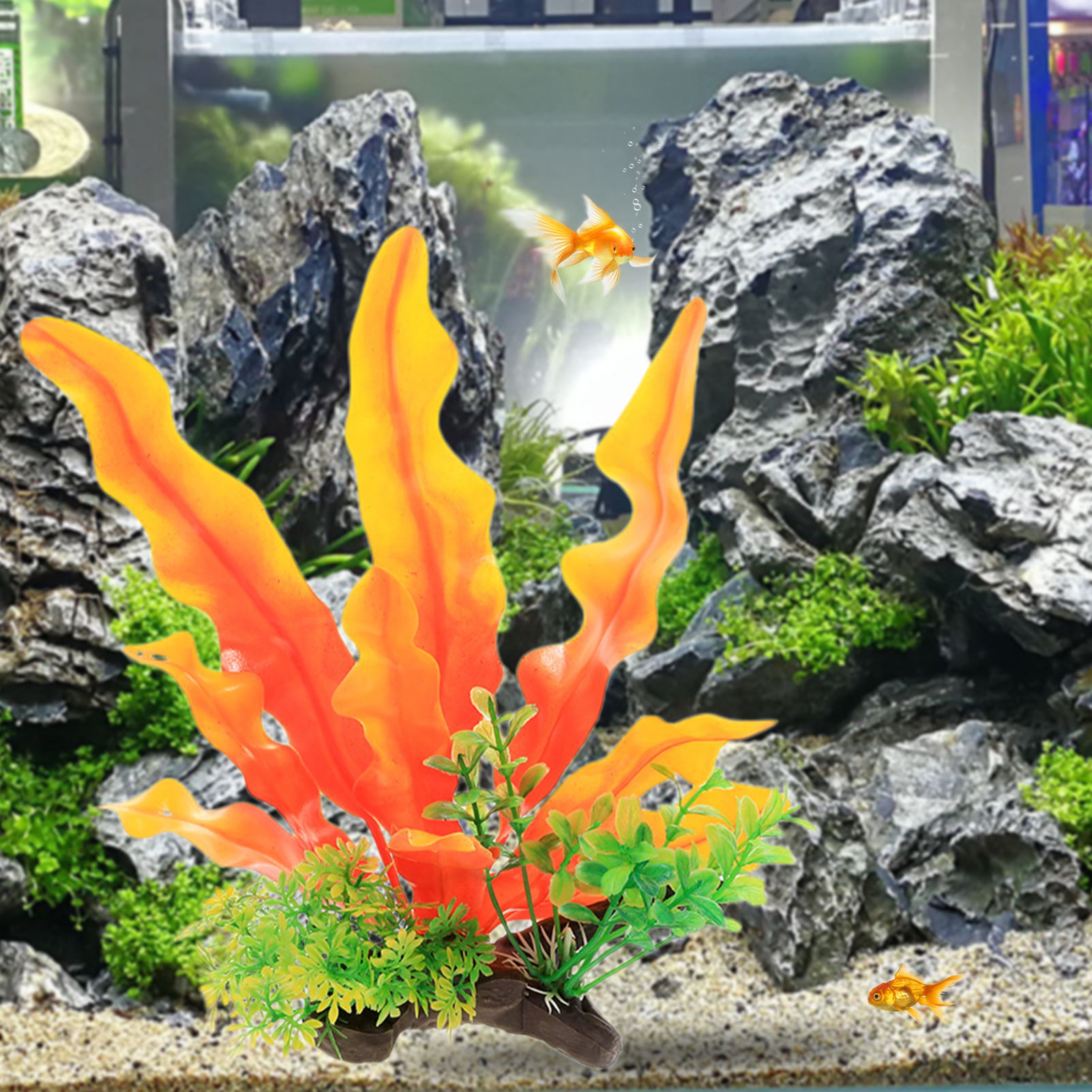 biodegradable fish tank decor