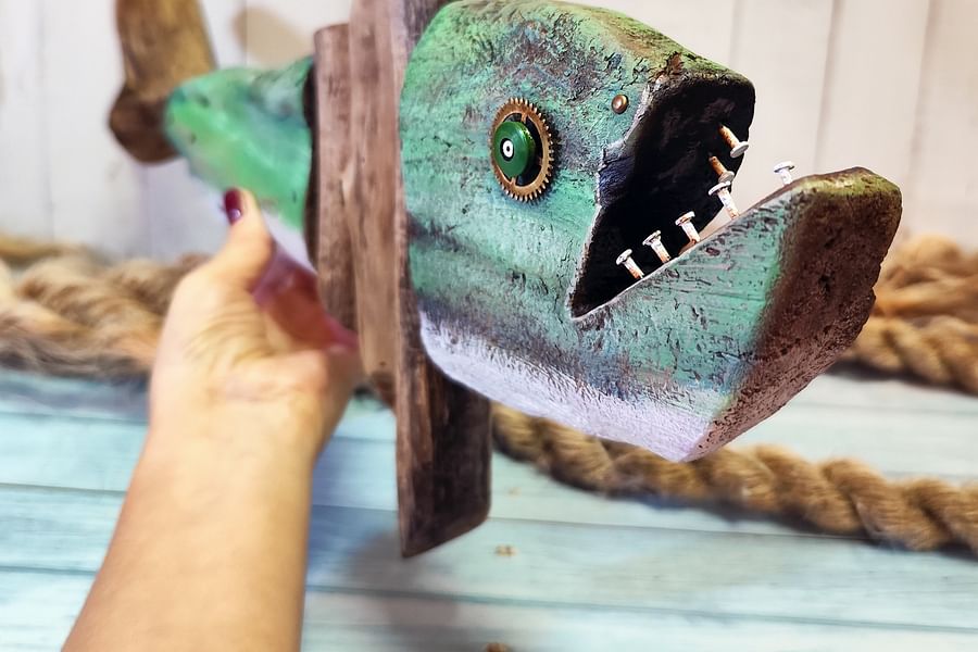 reclaimed wood fish tank