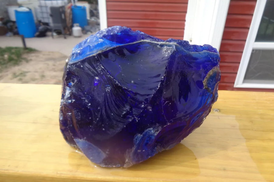 recycled glass aquarium