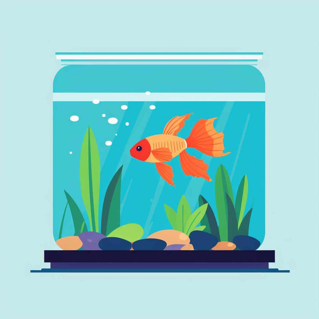 A clean Betta fish tank