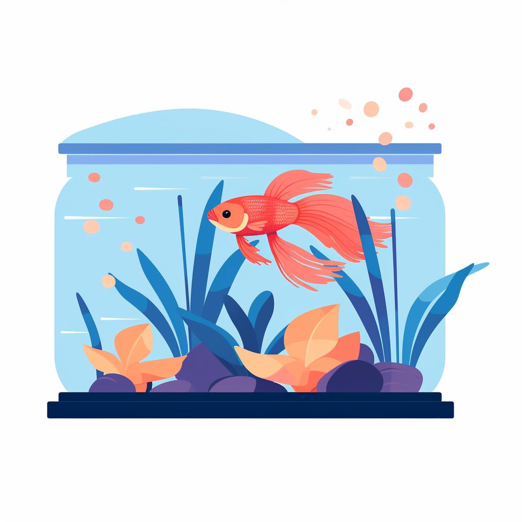 A spacious betta fish tank