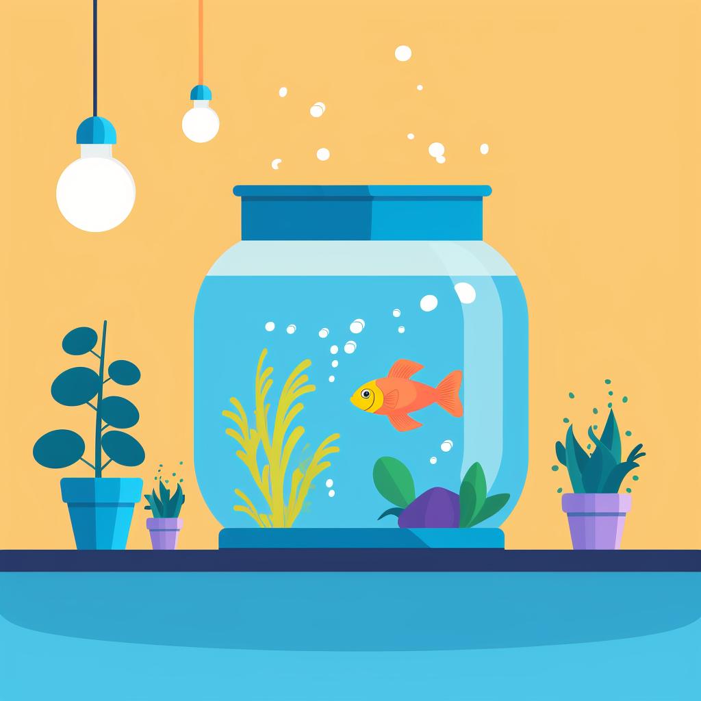 A fish tank filled with dechlorinated water