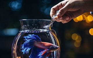 How should I perform a water change for a betta fish?